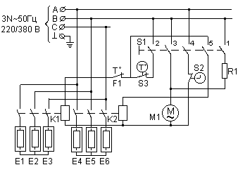Схема тепловентилятора devitemp 121